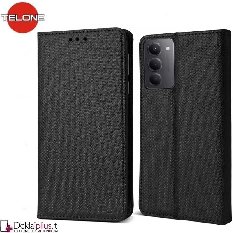 Telone atverčiamas dėklas - juodas (Xiaomi Redmi 15 4G) Telone atverčiamas dėklas - juodas (Xiaomi Redmi 15 4G)